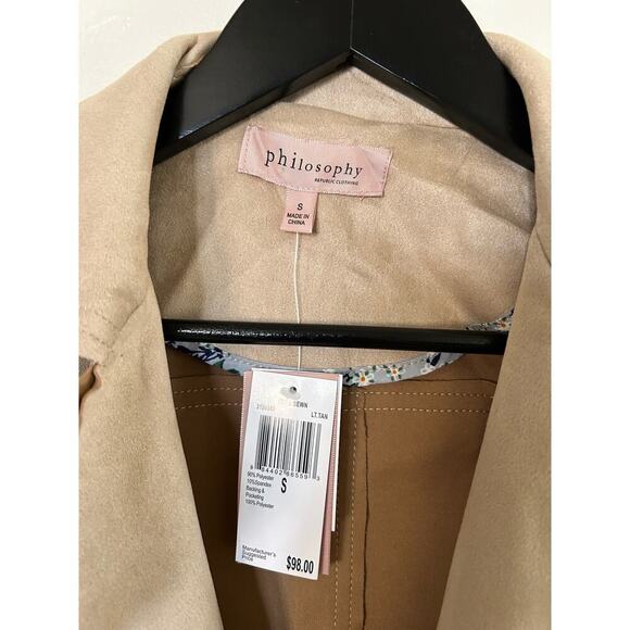 Philosophy suede tan motto jacket - Picture 3 of 4